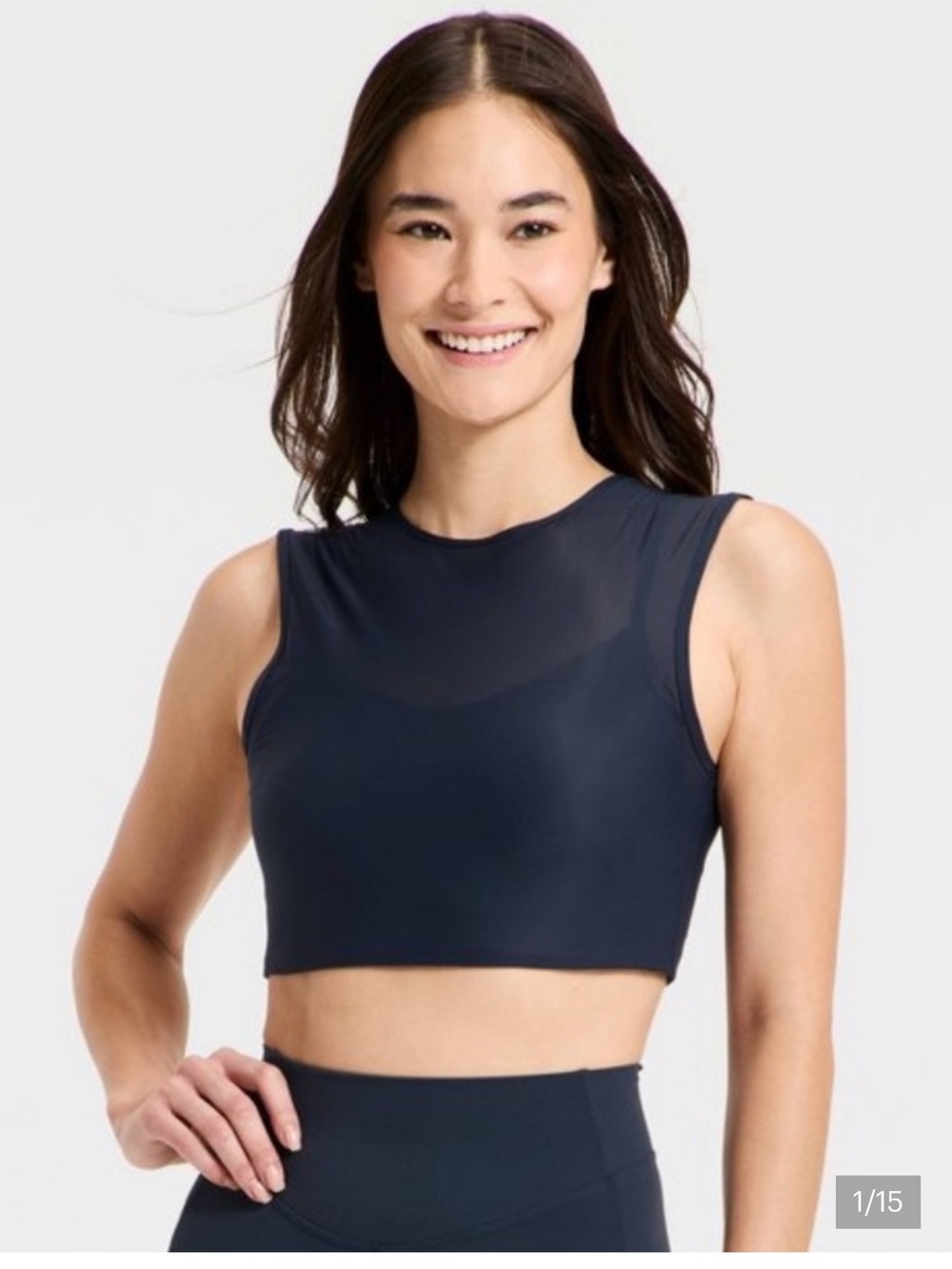 All in Motion Women's Everyday Soft Crop Top xl and leggins large navy set